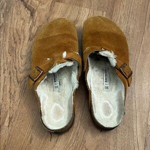 Birkenstock Boston Shearling Suede Leather